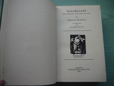DIAGHILEFF by ARNOLD HASKELL H/BACK 1935 1ST EDITION ILLUST