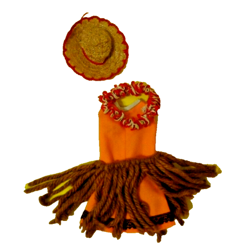 HOMEMADE HAWAIIAN 12" OUTFIT CLONE TAMMY FAMILY DARCI CULOTTES LEI HAT SKIRT - Picture 1 of 3