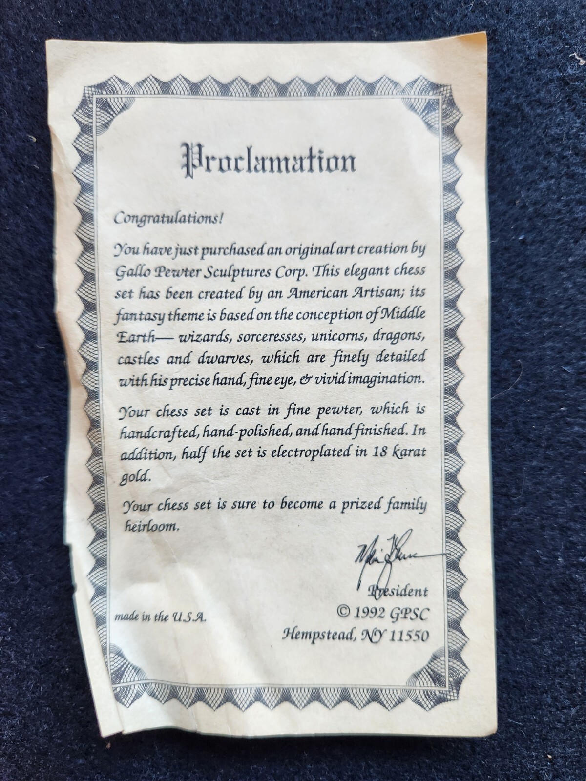 Gallo Pewter Sculptures Corp Fantasy Theme Elegant Chess Set & Board eBay