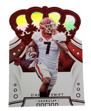 2020 Chronicles Draft Picks Crown Royale Mirror Red D'Andre Swift RC #29 Die Cut