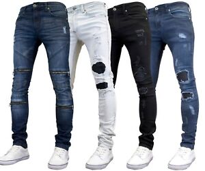 men's rip and repair skinny jeans