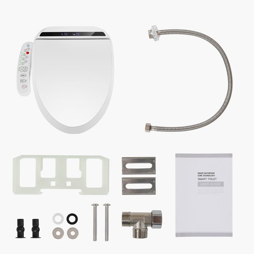 Smart Toilet Bidet Lid Heated Toilet Seat with Self-Cleaning Nozzle Warm Air Dry - Picture 30 of 31