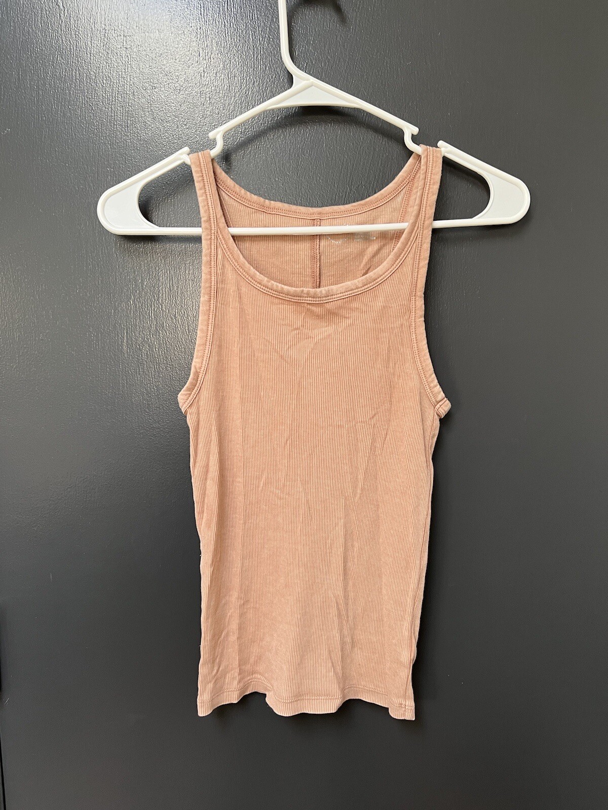 AERIE RIBBED TANK TOP LIGHT PINK WOMENS RN 54485 Sz S eBay