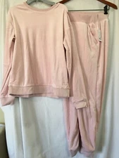 BANANA REPUBLIC WOMEN'S RELAXED FIT Pink VELOUR SWEATSHIRT & JOGGER SET U Pick