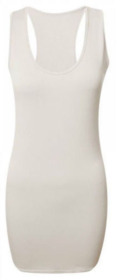 Janisramone Top Canottiera Lunga Donna Bodycon Racerback - Senza Maniche, Tubino Elasticizzato Per Palestra E Tempo Libero, Morbido In Viscosa - 4