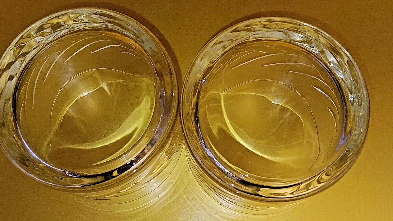 Set of 2 Zwiesel Cut Crystal Double Old Fashion Glasses"