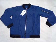 New YIQI Collection Mens YQ Navy Blue Lined Camoflauge Flight Bomber Jacket 3XL