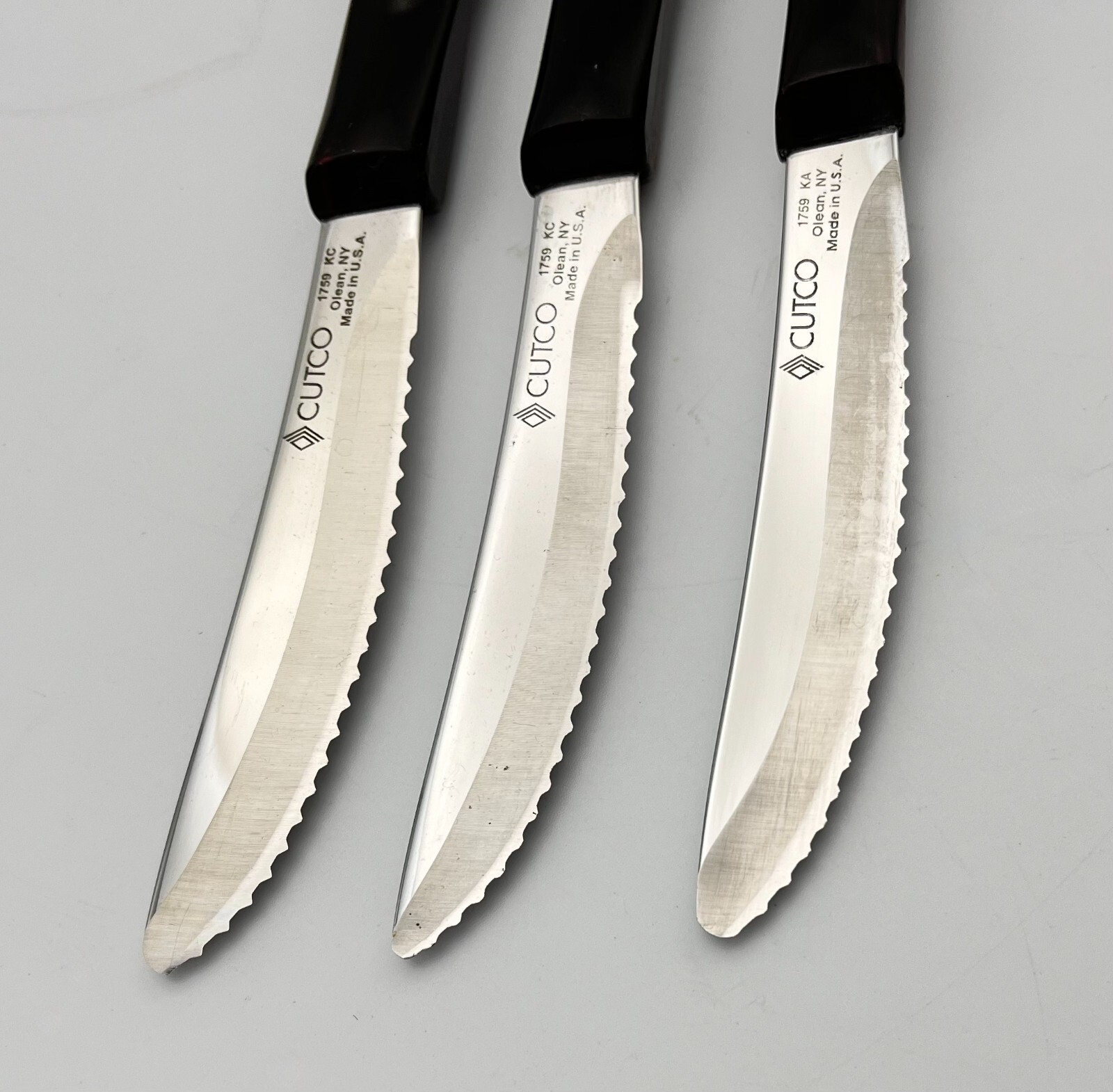 Set of 3 Cutco Steak Table Knives 1759 Classic Dark Brown Handle USA eBay