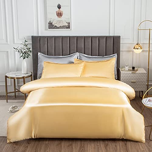 Satin Duvet Cover Set (1 Comforter 