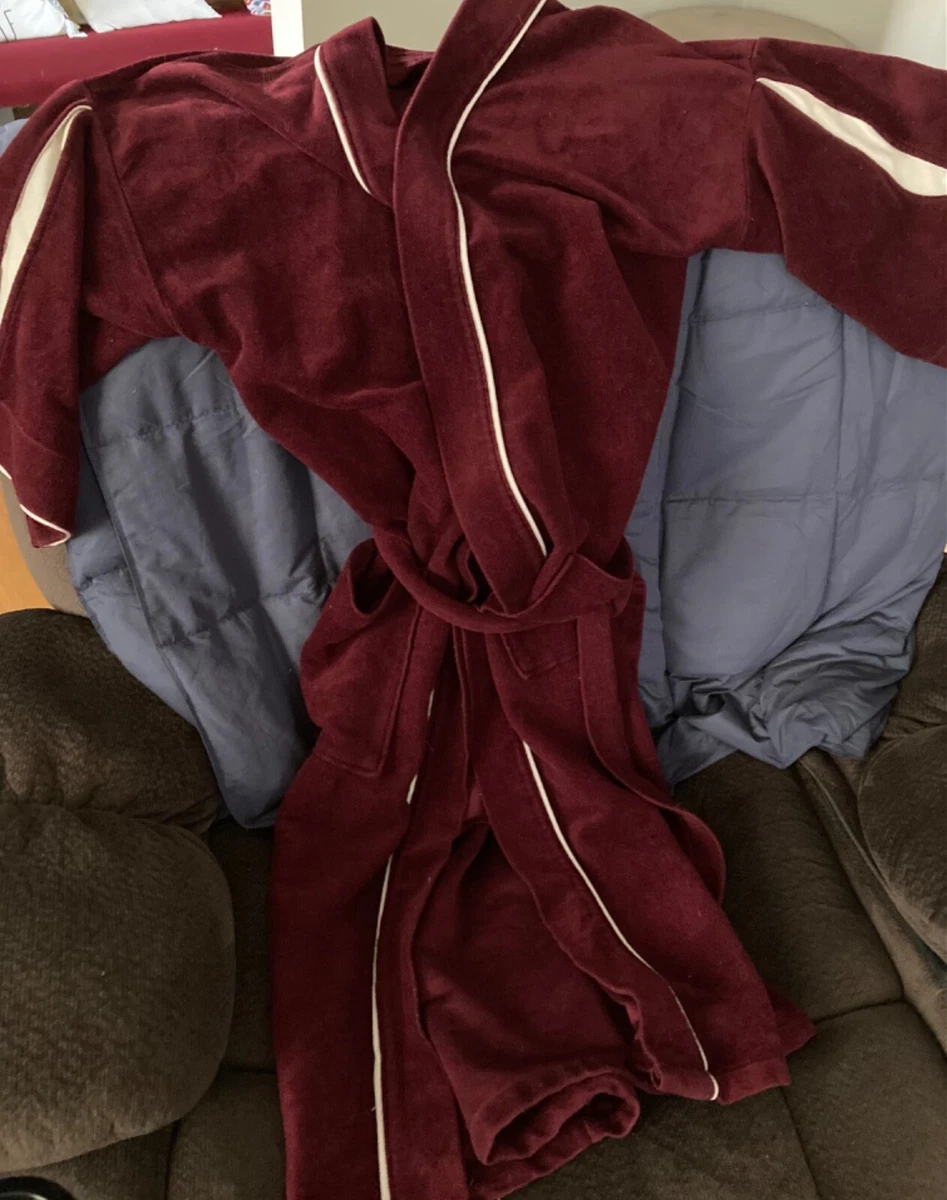 Vintage JcPenney Loungewear Red Maroon Soft Men s Lounge Robe One