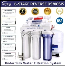 iSpring RCC7AK NSF Certified 6 Stage Reverse Osmosis System with Alkaline Filter