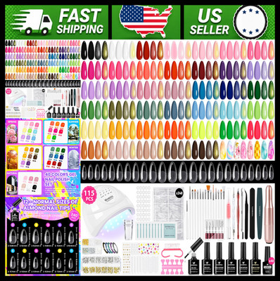 VANREESA 115-Piece Gel Nail Polish Kit with UV Light and Nail Drill