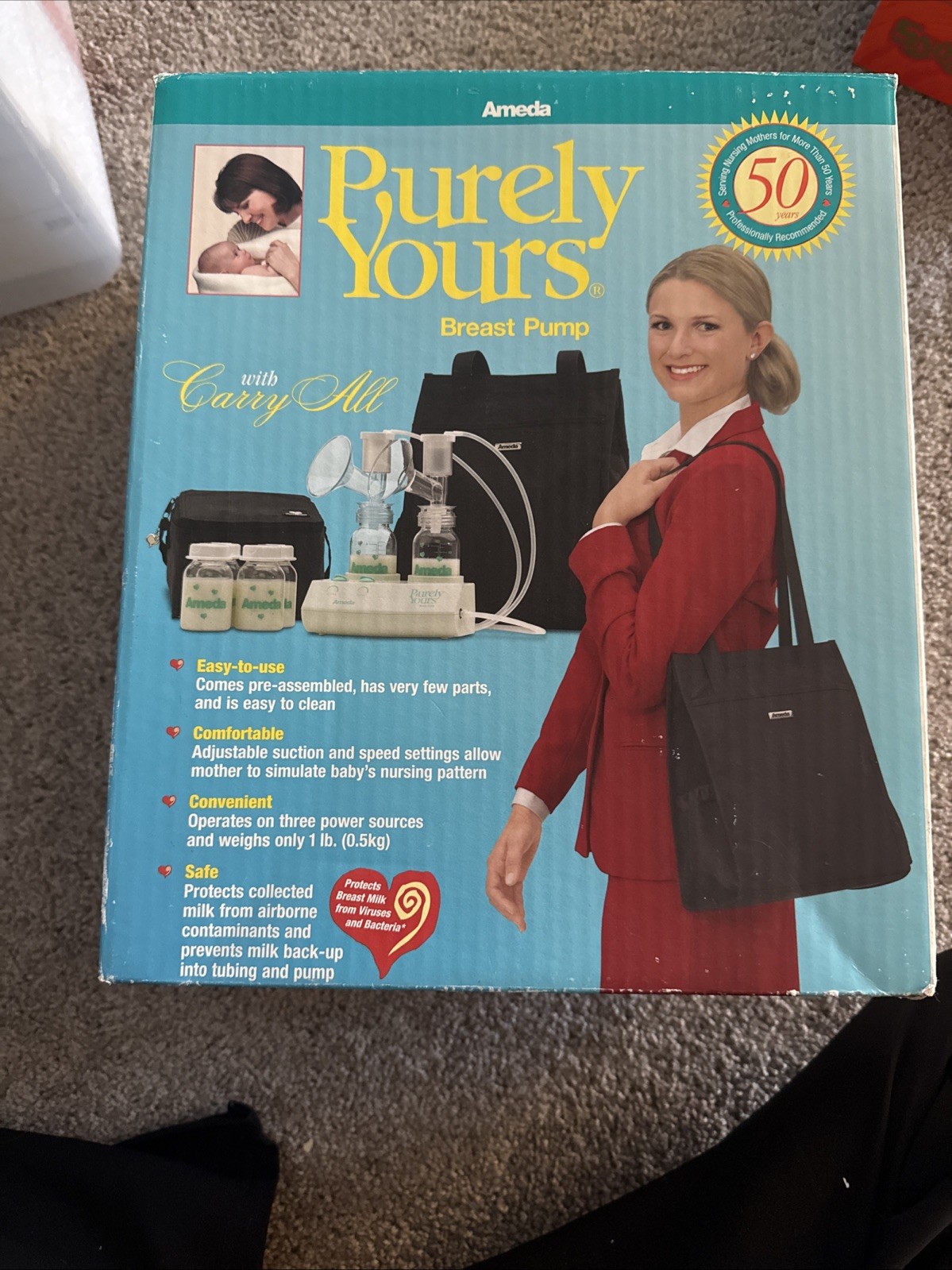 NEW Ameda Purely Yours Ultra Double Breast Pump With Carry A