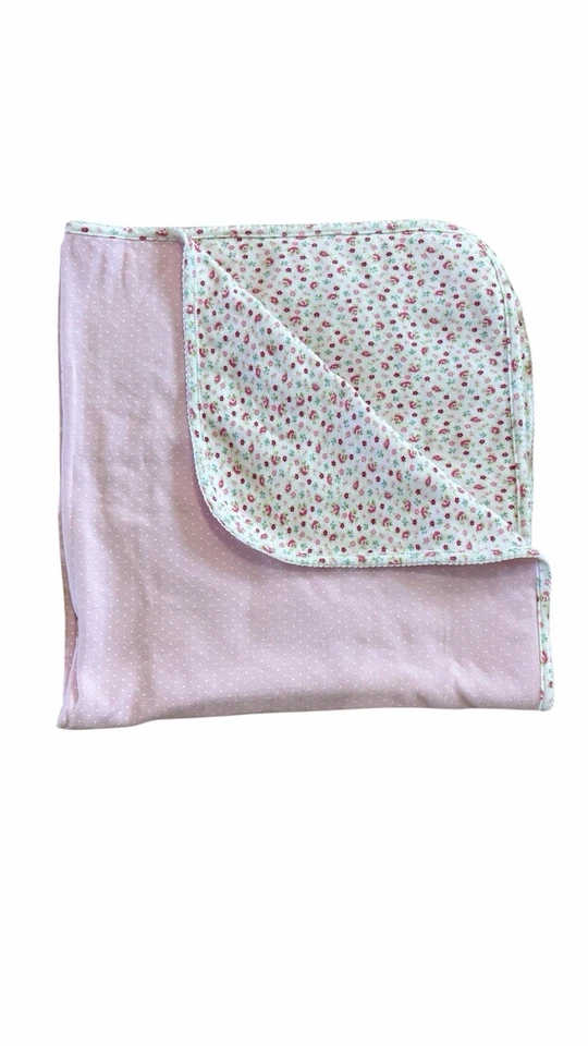 复古 Carter's 粉色花卉爱情毯 婴儿 心形 棉襁褓 Lovey — 第 2/4 张图片