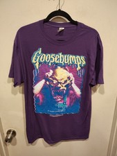 Goosebumps If Looks Could Kill Purple Vintage Graphic T-shirt Sz M -R.L. Stine