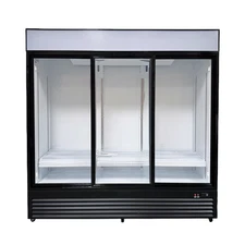 NEW 78" Commercial 3 Glass Door Refrigerator Sliding Door Display Cooler 61 Cu