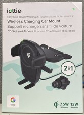 iOttie Easy One Touch Wireless 2 Air Vent/CD with 10W Qi Wireless Charging Mount