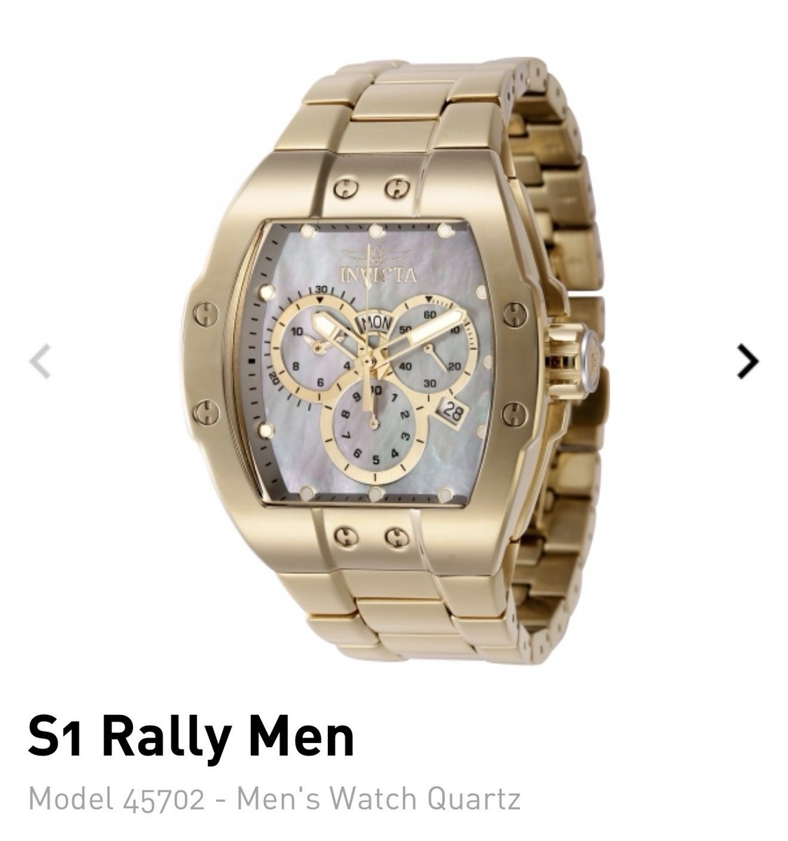 $830 Invicta S1 Rally Paragon Men's Watch w/ Mother of Pearl Dial