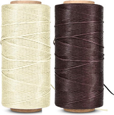 Waxed Thread - 284 Yards 0.8Mm 150D Polyester Wax Thread for Leather Sewing, Boo