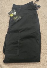 WonderWink WonderFlex Black Scrub Pants L Cotton Polyester Spandex Solid 5308