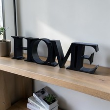 Home Schriftzug 3D Deko Aufsteller Modern Wohnzimmer Tischdeko Geschenk Idee