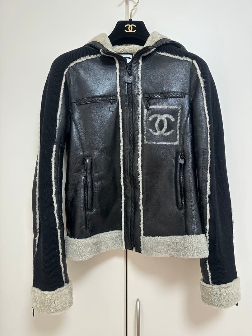 CHANEL hooded leather jacket