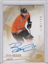 RYAN KESLER AUTO SIGNED Card Upper Deck SP Authentic #'d 77/99 RARE $$ AUTOGRAPH
