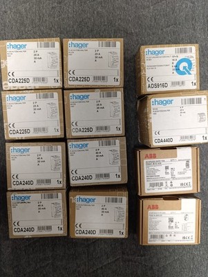 Hager & ABB FI Schutzschalter Set Neu RCBO RCD 30mA 25A 40A Sicherungen Paket