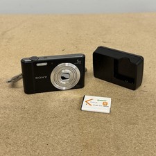 Sony Cyber-shot DSC-W800 20.1MP Digital Camera 5x Zoom Black W/ Charger Tested