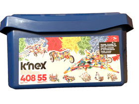 K'nex Knex Trains Planes & Automobiles Building 408 Pc Set, 55 build #12423 NIB
