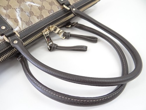 GUCCI Tote Hand Bag 327793 GG Coated Canvas Beige Brown Italy 69220124100 2 - Picture 8 of 19
