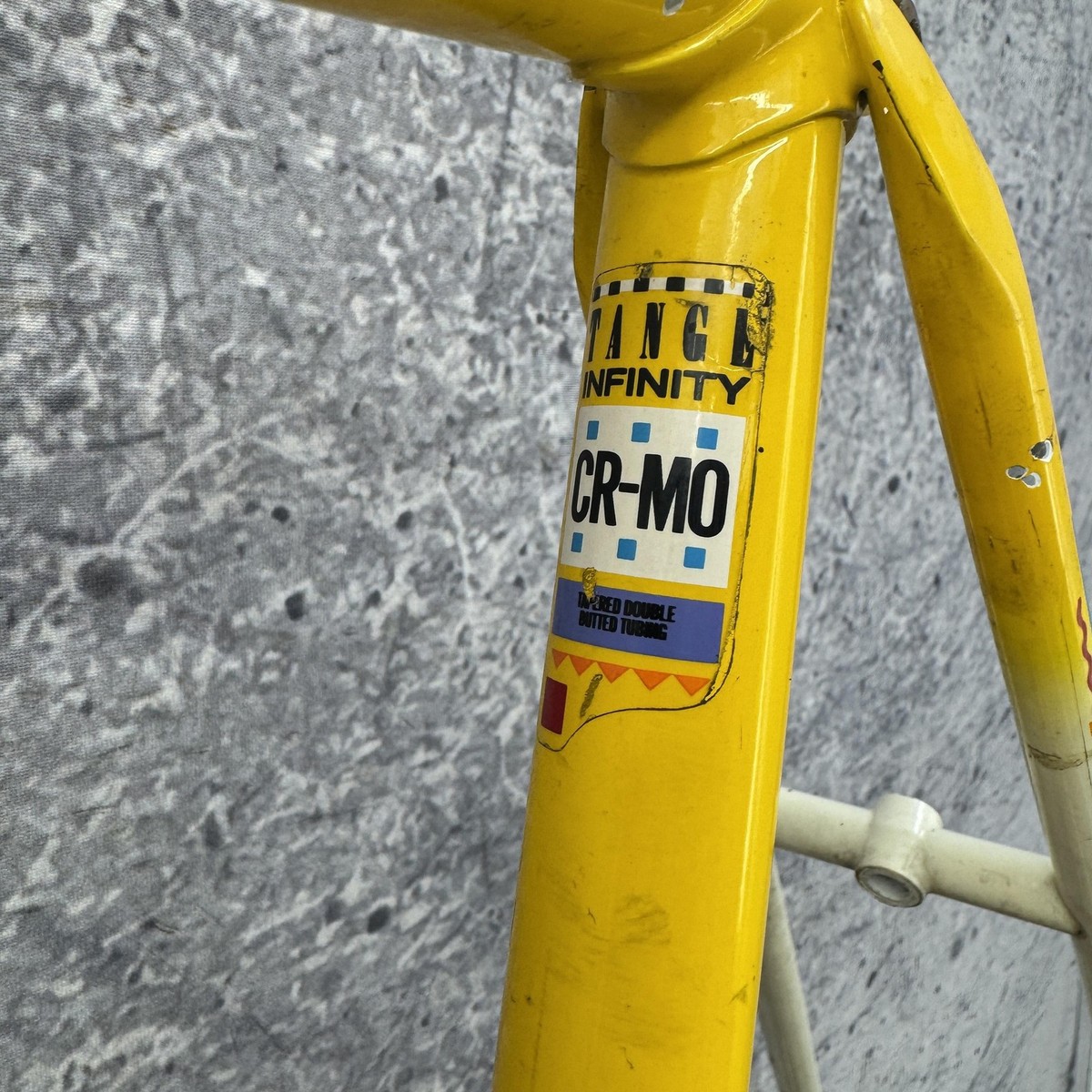 Vintage Centurion Sport DLX Road Bike Frame 58cm Yellow White CRMO