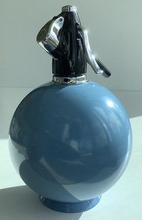 Vintage 1970s/80's Sparklets Soda Syphon. Globemaster in Wedgewood Blue.