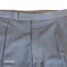 Men's Black Formal Dress Pants Pleated Striped Detail Trousers