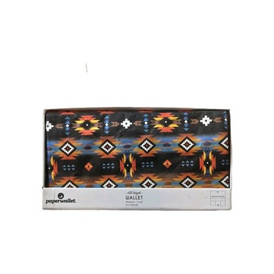 Paperwallet Aztec Western Tyvek Folding Clutch Artist Design Durable Wallet NIB