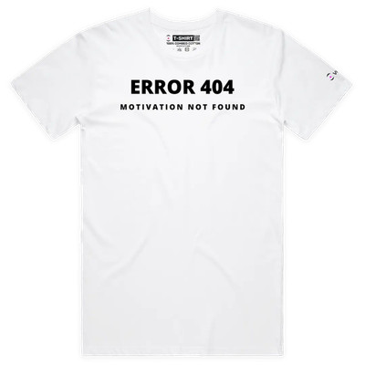 VOICEART Motivation Not Found Funny Graphic Meme T-Shirt with Premium Design