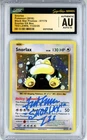CGC Authentic Auto 10 Ted Lewis Pokemon TCG Snorlax XY179 Black Star Promo Holo