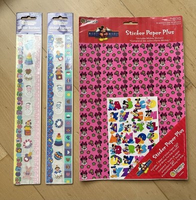  2 Sandylion Stickerstreifen Borders OVP + 1 Maxibogen Mickey Mouse OVP 