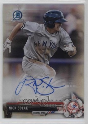 2017 Bowman Chrome Prospect Refractor 68/499 Nick Solak #CPA-NSO Auto d7k