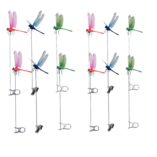 12×Fake Dragonfly Clips Clip on Dragonfly for Outdoors 3D Dragonfly Garden Decor - Picture 22 of 32