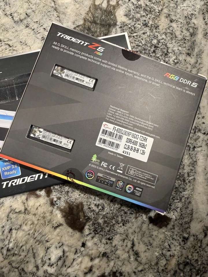 G SKILL Trident Z5 Neo RGB 64GB 2 X (2x16GB) DDR5-6000 CL36-36-36-96 SEALED NEW - Image 2 of 2