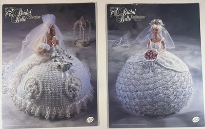 Vintage Bridal Belle Collection Barbie Wedding Gown Crochet Pattern Lot 2