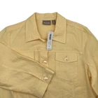 Chico’s Yellow Linen 3/4 Sleeve Button Up Jacket Size 2 NWT Retails for $64.95!