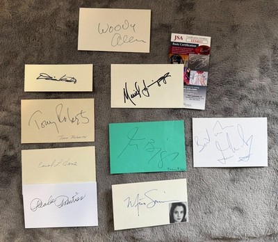 Woody Allen / Annie Hall Cast Autograph Lot of 9 + Mariel Hemingway Mira Sorvino