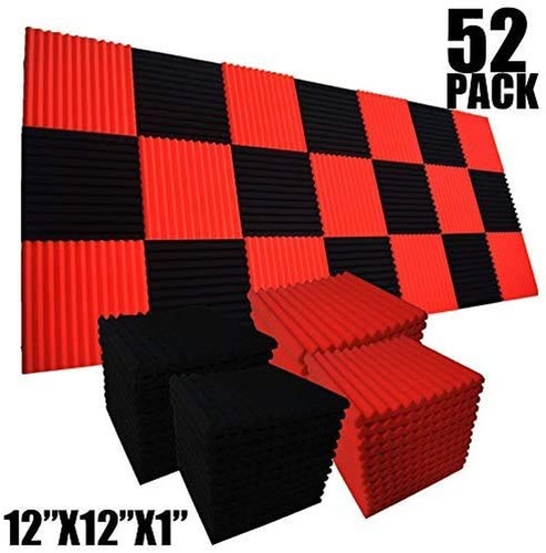 YDHTDLHC 52 Pack po 1 X 12 X 12 cali Akustyczne panele piankowe - pianka akustyczna -... - Zdjęcie 3 z 9