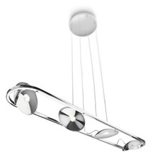 LED Pendelleuchte Chrom Designer Leuchte Hängelampe Deckenlampe Eisen Küche