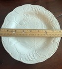 Vintage Staffordshire White Ironstone Strawberry Leaf Plate England Davenport 8” — photo 4