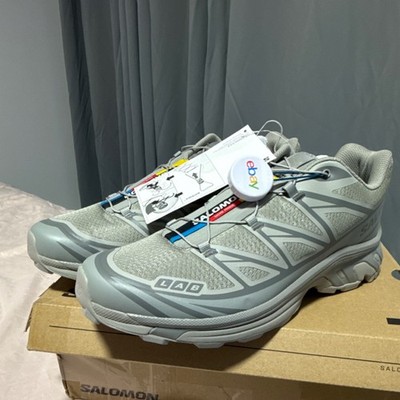 Salomon XT-6 Men s Gray Low Top Lace-Up Athletic Trail Running Shoes 474448