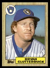 1987 Topps #562 Bryan Clutterbuck Rookie Card Milwaukee Brewers. rookie card picture