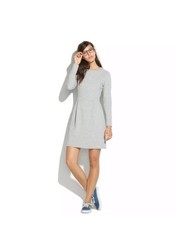 Madewell Sweatshirt Dress M Gray Front Pleats Athleisure Outdoors Casual Comfy